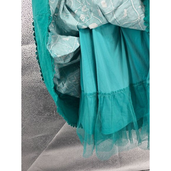 Disney The Little Mermaid Retro Tank Dress w/ Pockets Large Teal HTF Rare - Picture 9 of 12